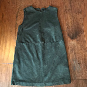 Suede green dress